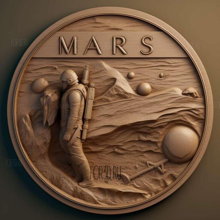 Mars TV series 2 stl model for CNC